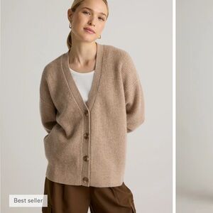 Quince Mongolian Cashmere Fisherman Cardigan Sweater - XS